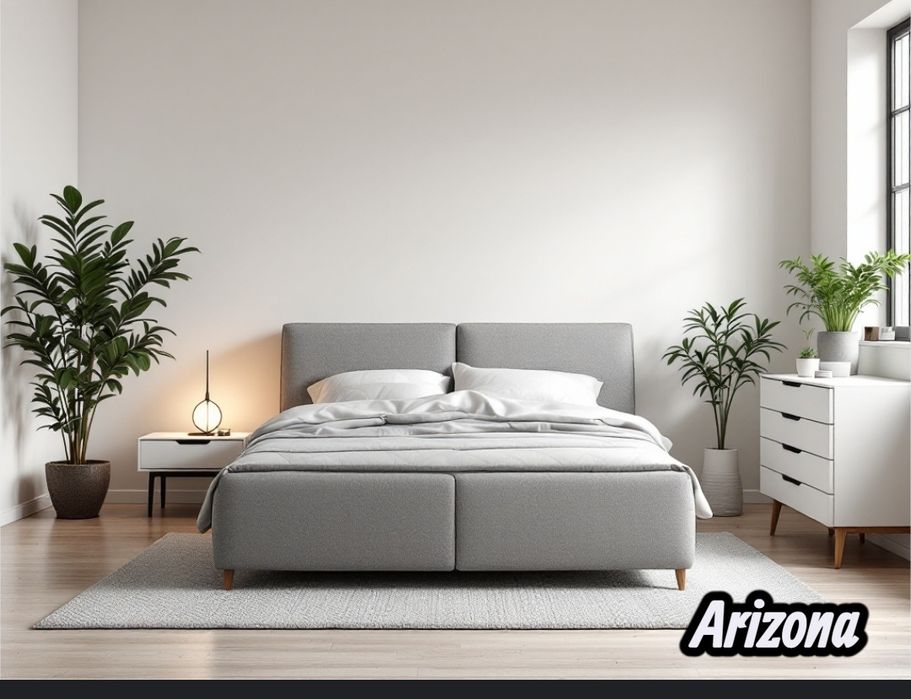 Łóżka tapicerowane z pojemnikiem na pościel stelaż metalowy