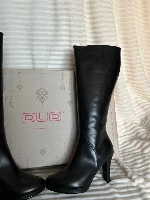 Kozaki DUO Geonova SZEROKA CHOLEWKA 41cm całe z naturalnej skóry 37