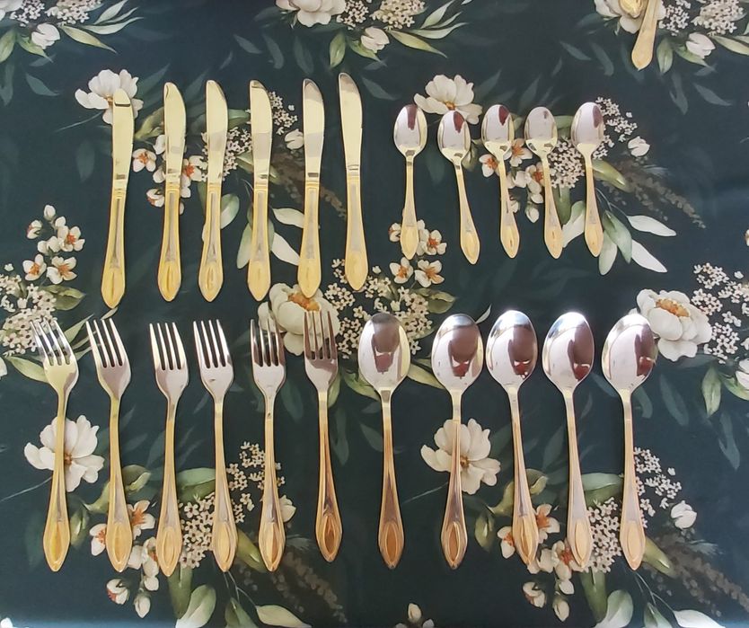 Sztućce stal nierdzewna, 22 sztuki