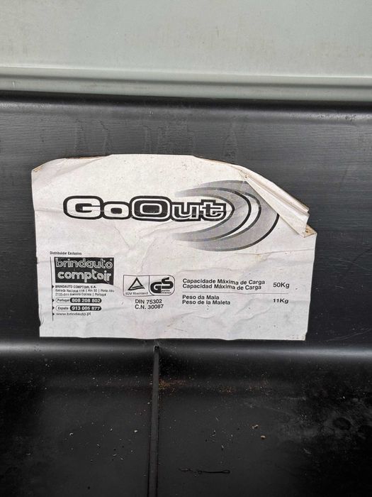Mala Bagageira Preta Tejadilho 320L GoOut Muito Bom Estado