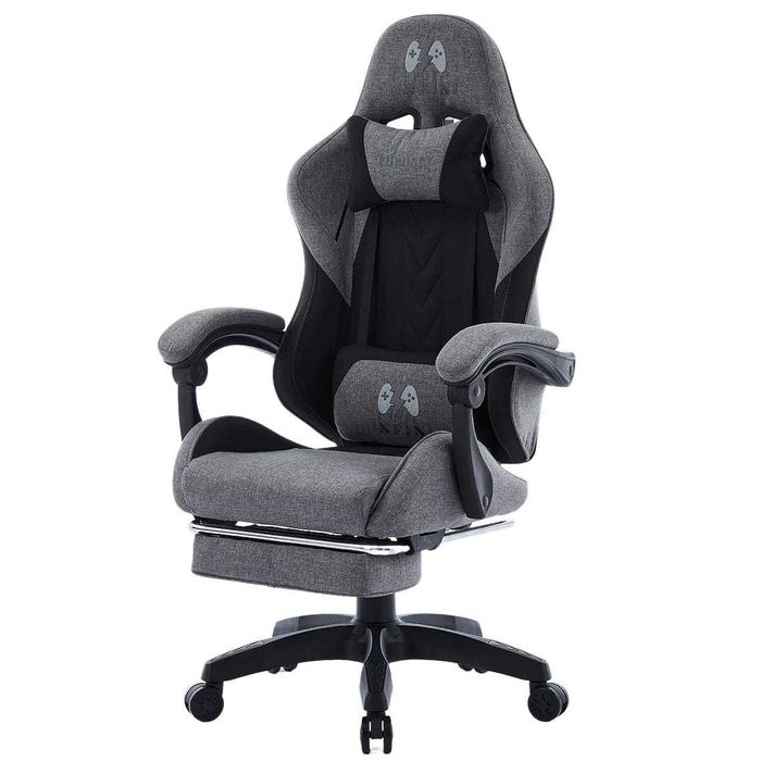 Fotel Gamingowy Infini ThrustX z podnóżkiem Dark Gray