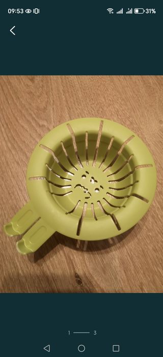 Plastikowe sitko do zlewu zielone
