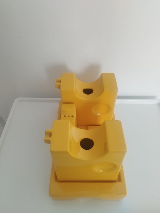 Conjunto de Mesa (Azeite, Vinagre e Sal) de Cerâmica Space Age