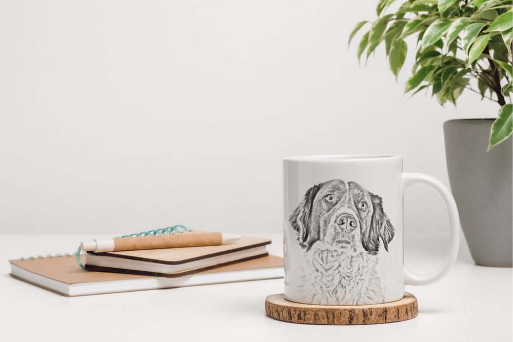 Spaniel francuski kubek z psem Makes me happy Art-Dog