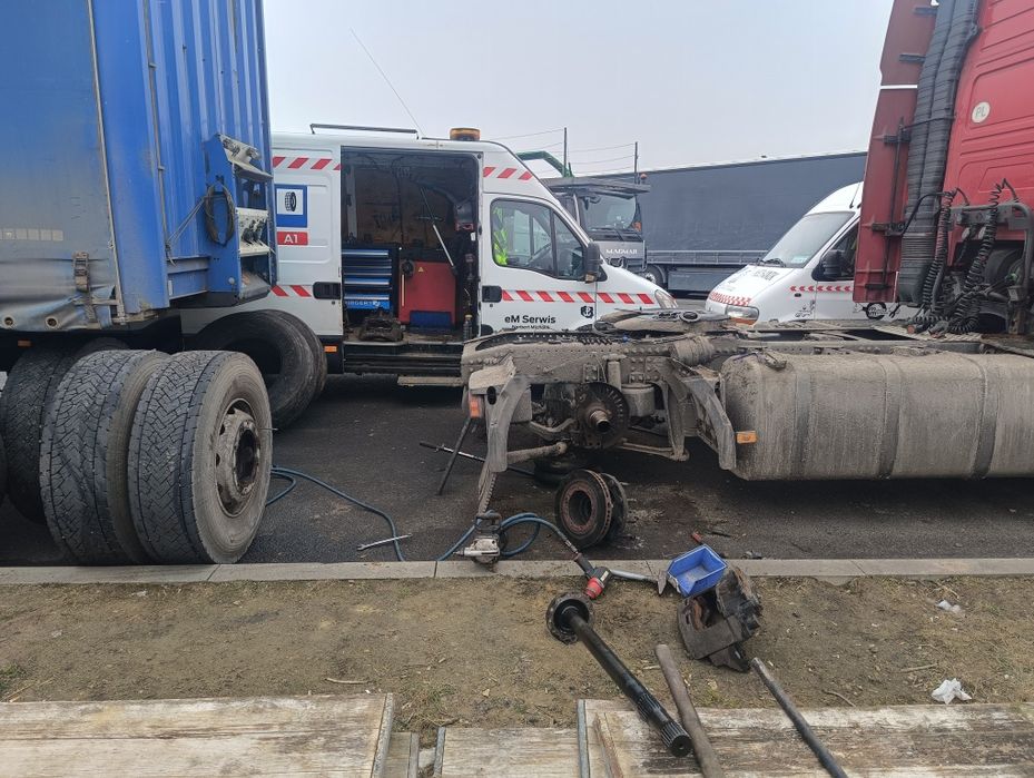 Mobilny serwis opon, wulkanizacja tir 24/7 Częstochowa slask
