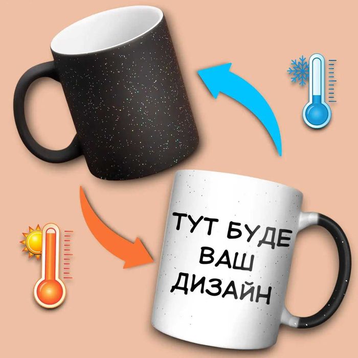 Чашка-хамелеон у подарунок мамі із принтом "26 причин чому", 330 мл