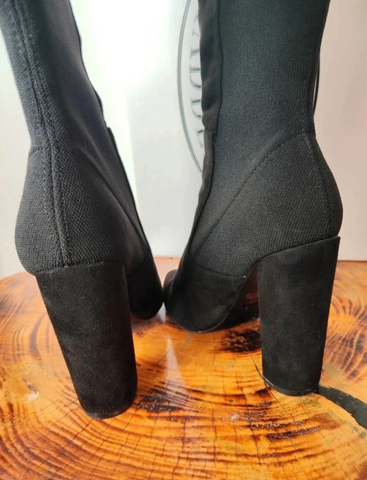 Czarne wysokie muszkieterki Steve Madden rozm. 38