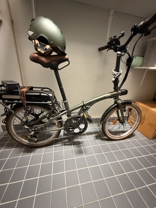 Bicicleta Elétrica Dobrável BTwin E FOLD 500 Verde