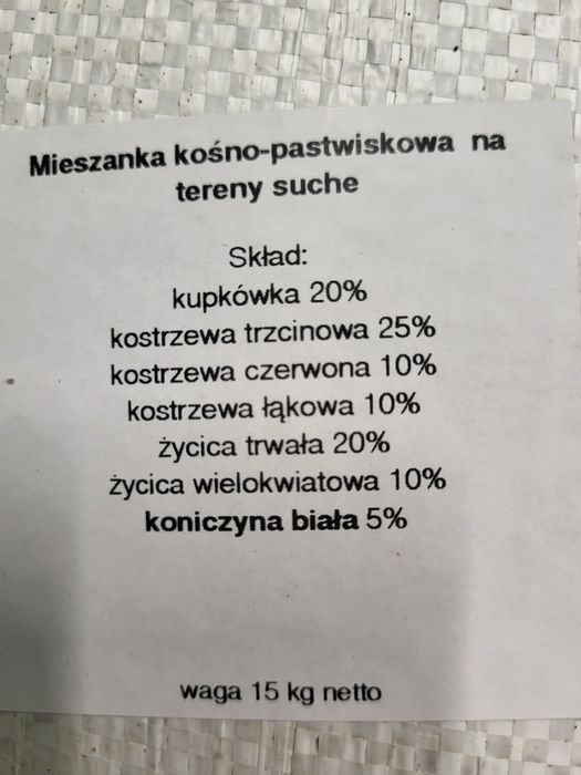 Mieszanka Łąkowa. Koniczyna lucerna Nasiona Trawa Mieszanka kurier