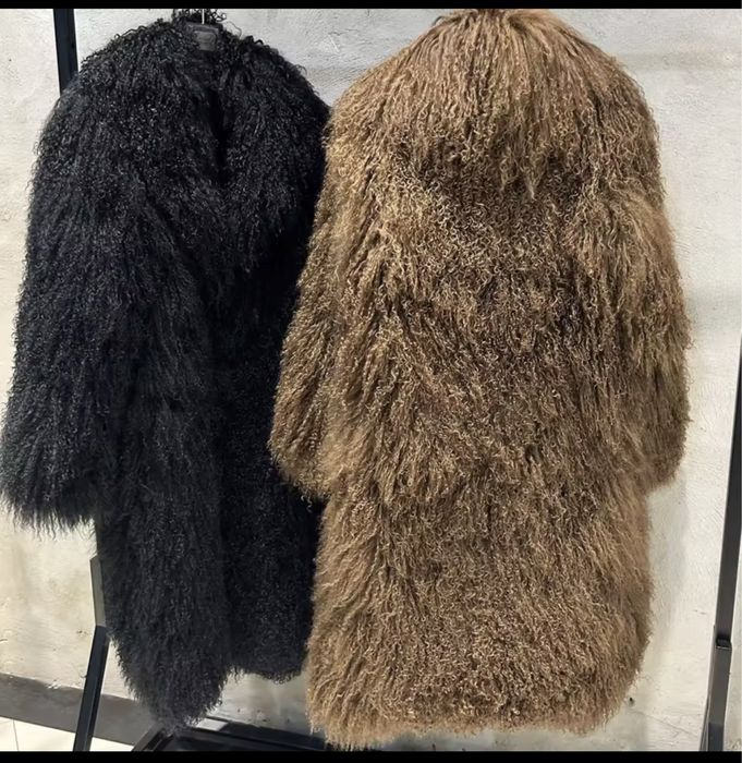 Kontantto plaszcz futro naturalne z lamy kolory rozne xs-3xl