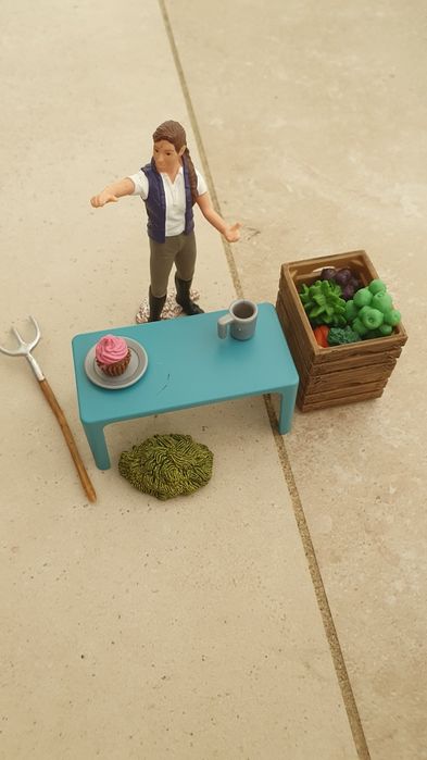 Schleich  zagroda dla koni, akcesoria oraz figurka