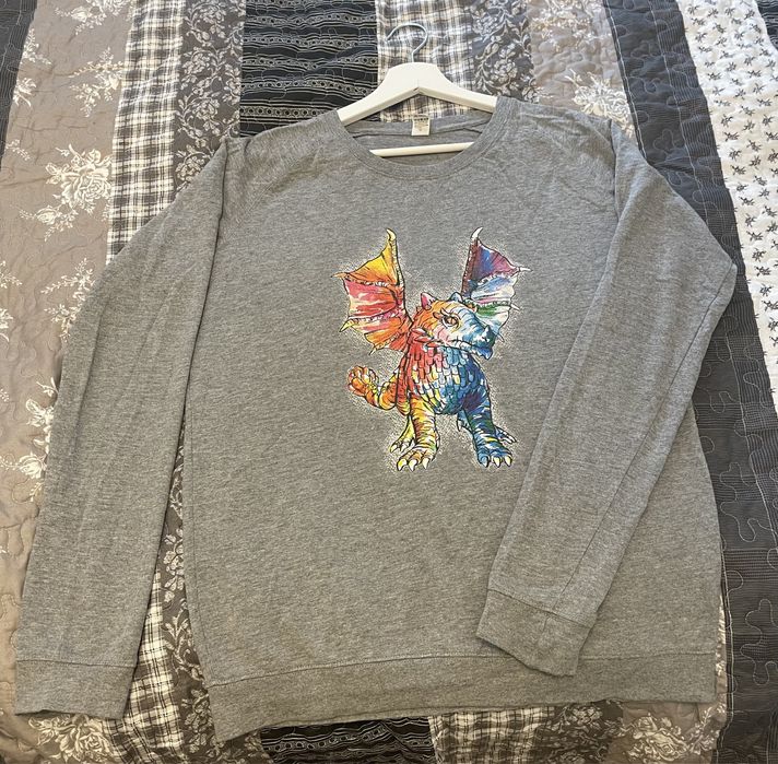 Bluza Olsikowej kolorowy smok Olsikowa L jak nowa