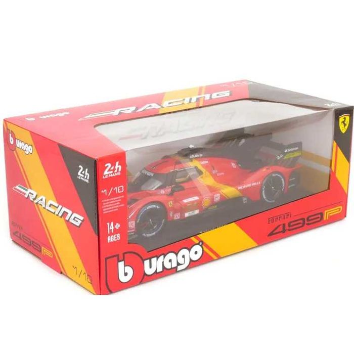 Ferrari 499P Le Mans Hypercar – 1:18  NOVO DENTRO DA CAIXA