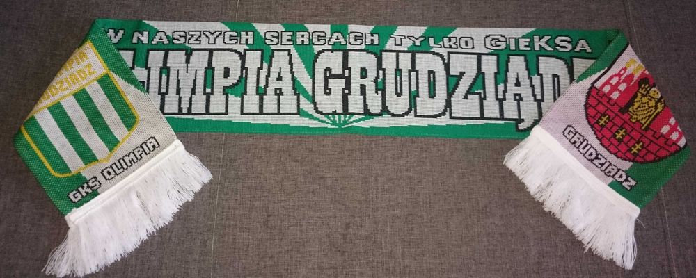 GKS OLIMPIA GRUDZIĄDZ !! Szalik szal piłkarski sportowy