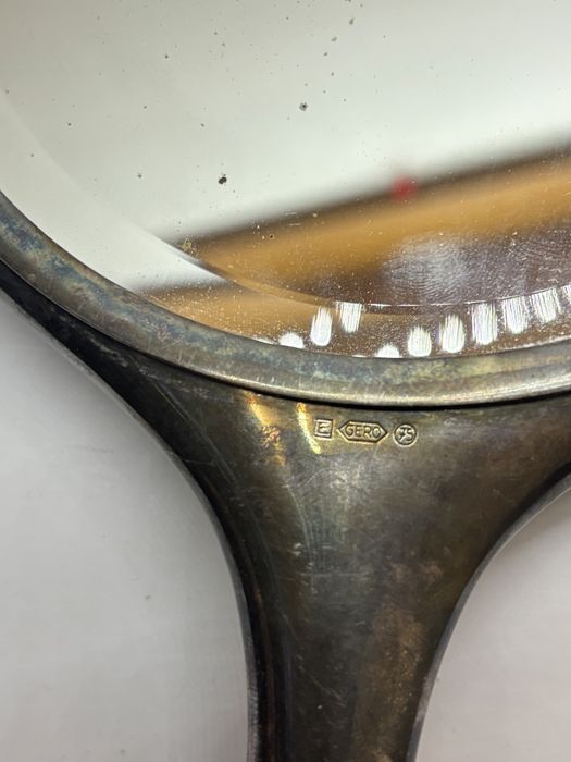 Антикварне ручне зеркальце з глибоким посрібленням Gero 75