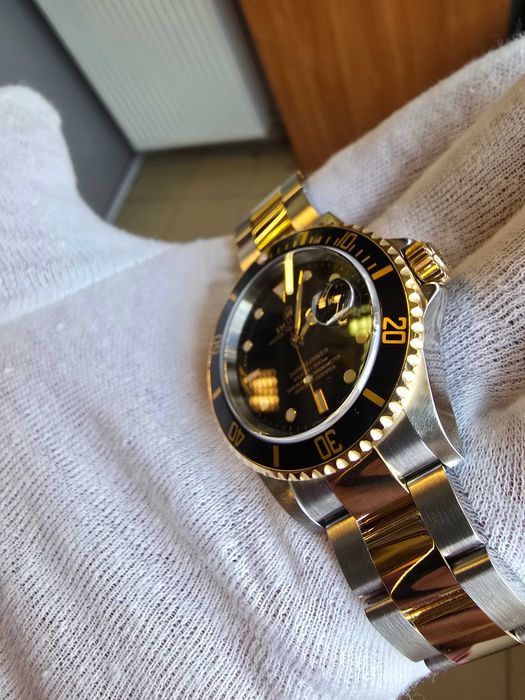 Piękny Rolex Submariner Date Ref. 16613 LN Stal/Złoto 18k Full Set