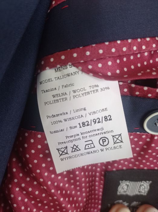 Garnitur męski granatowy