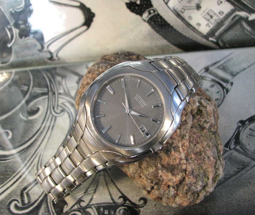 Zegarek CITIZEN Eco drive data STAL Super stan 39 mm Quartz Japan