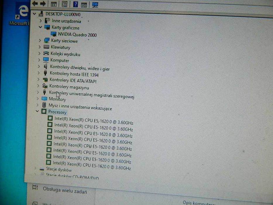 HP Z420 WorkStation Xeon E5-1620 pamięć 12GB DDR3 1TB Quadro