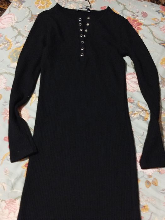 Nowa czarna sukienka maxi długa Zara S 36
