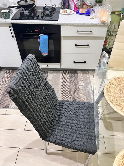 Чохли на стільці графіт 3 штуки