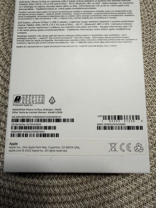 iPhone 14 plus 128 GB
