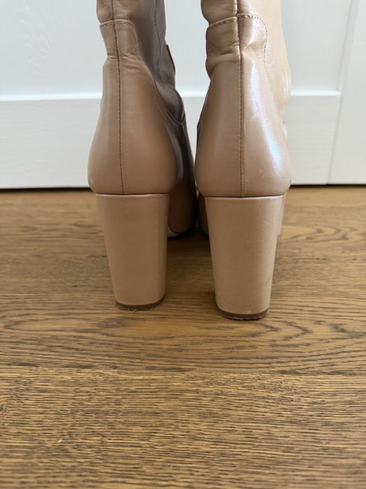 Skórzane kozaki pod kolano Zara r.41