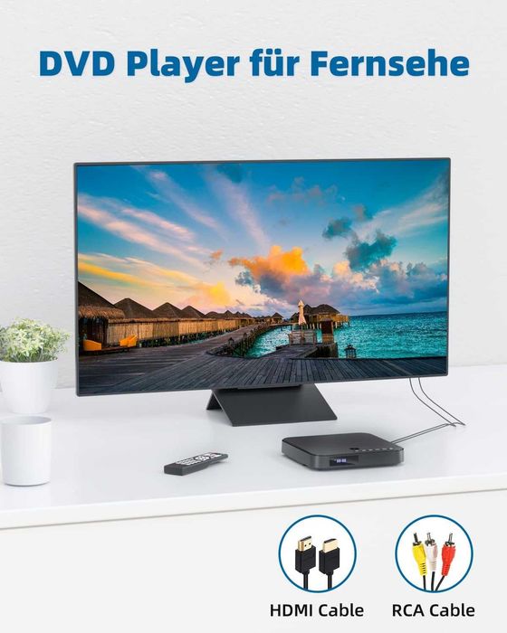 Odtwarzacz Mini DVD HDMI 1080P All Region USB TF PAL NTSC z pilotem