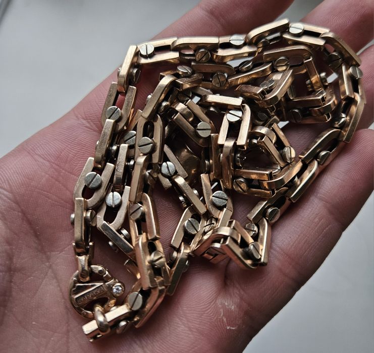 Золотая цепочка Барака с бриллиантами  86г Baraka 585 Золотий ланцюжок