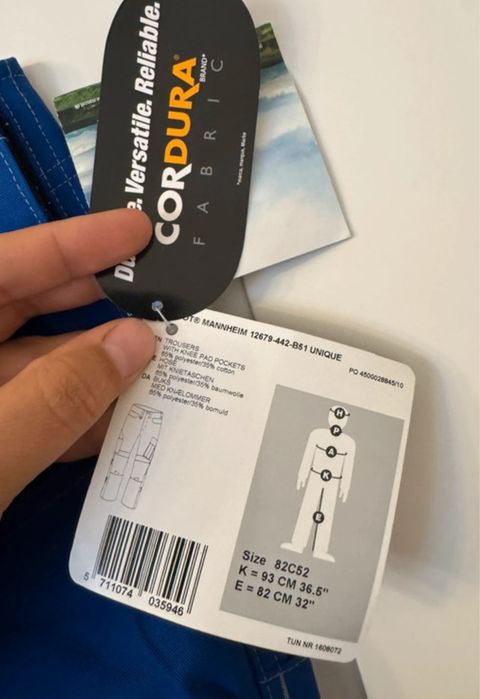 Spodnie robocze BHP Mascot Manheim Cordura EU52 M