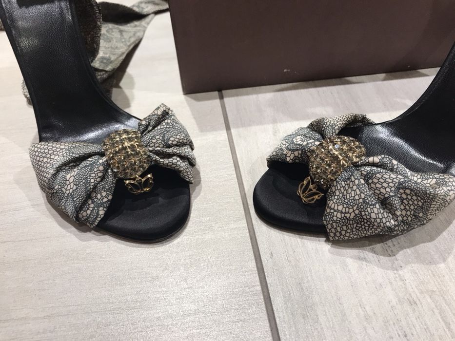 Wiązane sandałki na szpilce, Betty Blue by E. Franchi. Piękne!