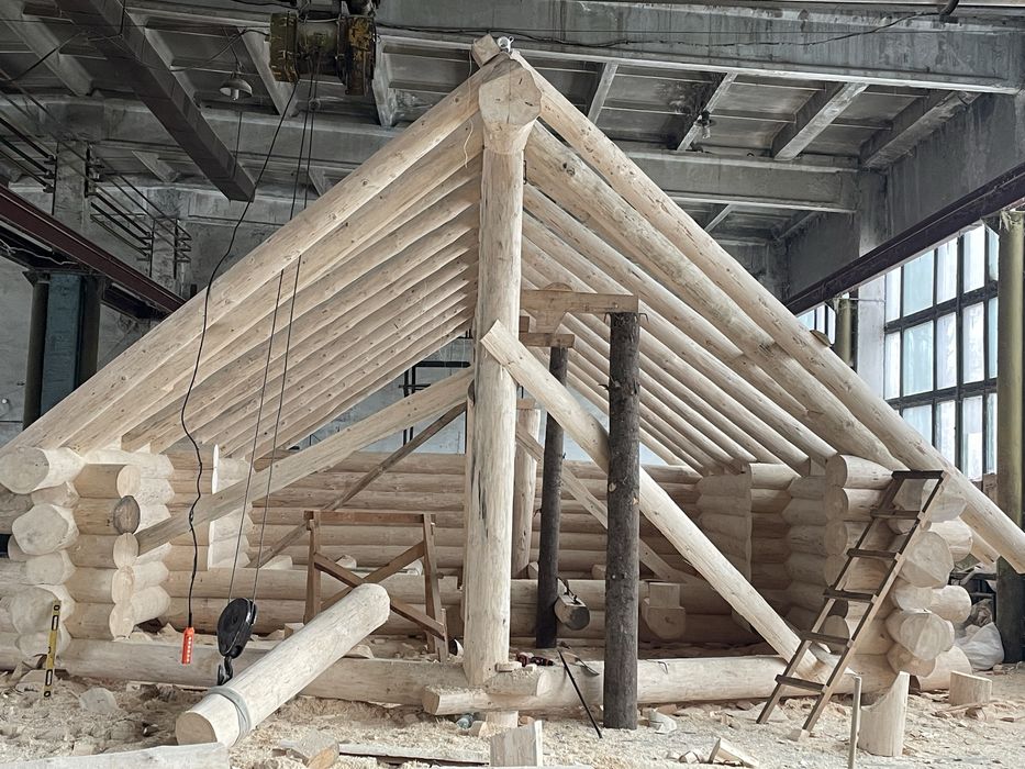 Баня, дикий зруб, будинок з дикого зрубу