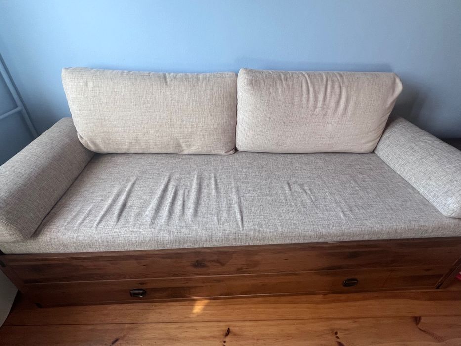 Łóżko rozkładane Indiana BRW, dąb sutter