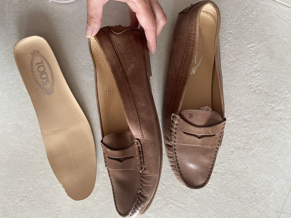 Tod’s mokasyny 40,5 damskie brązowe
