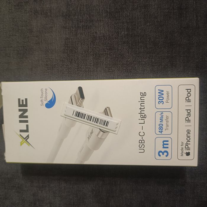 Kabel USB-C - Lightning XLINE 30W 3m Biały