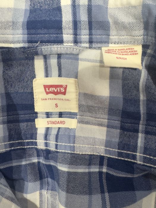 Camisa branca e azul quadrados LEVI’s NOVA Tamanho S NOVA Standard