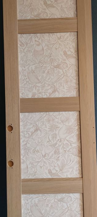 Drzwi IKEA PAX BERGSBO 50×229 cm, stan bdb, dąb bejcowany na biało