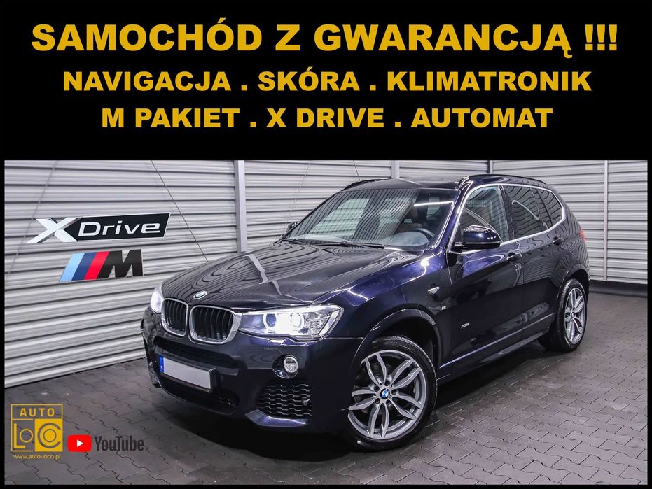 BMW X3 M PAKIET + Xdrive + AUTOMAT + NAVIGACJA + Skóra + LEDy !!!