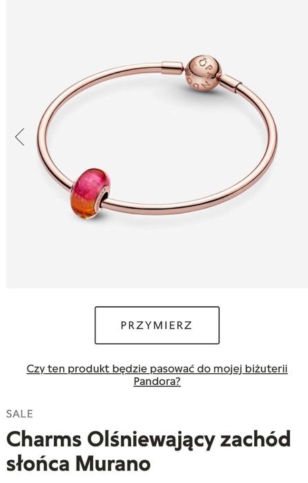 Charms Olśniewający zachód słońca  Murano