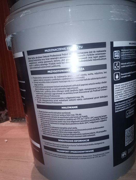 Farba Dekoral Professional Polinit 3000 15L