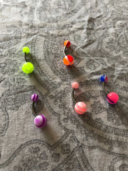 Piercings novos aço inoxidável