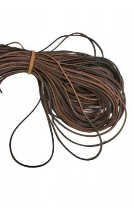 Rzemyk rzemień skóra brąz 15 szt