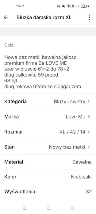 Bluza damska xl wysyłka InPost paczkomat etykieta cyfrowa lub dhl