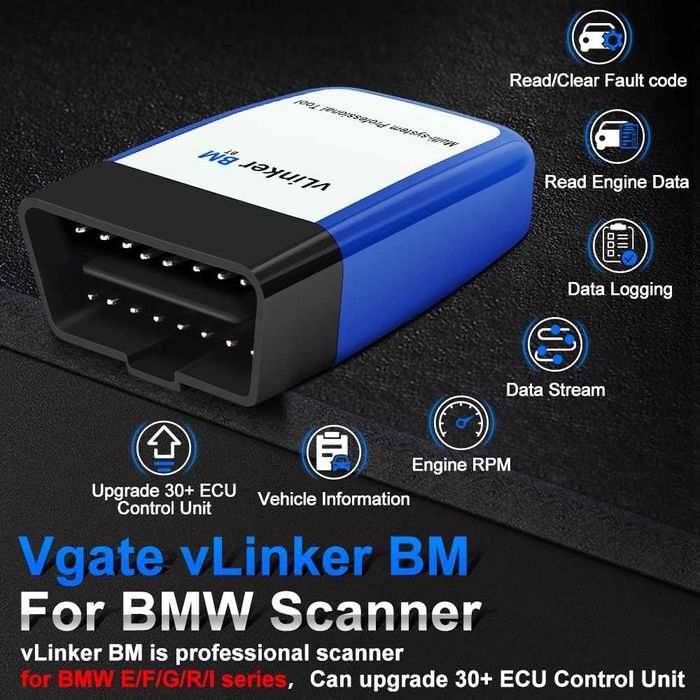 Interfejs diagnostyczny do BIMMERCODE BMW Vgate vLinker BM BT 3.0