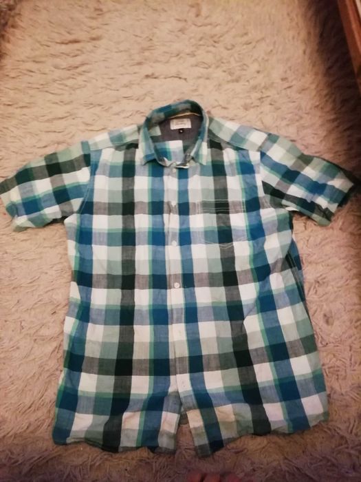 Męska koszula slim fit krótki rękaw George Casual rozm. L