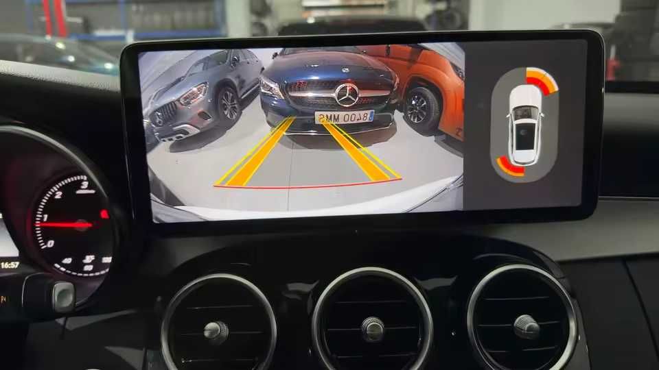 Rádio c/ CARPLAY Android Mercedes W205 Classe C 6/128GB 8-CORE 4G NOVO