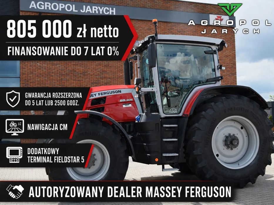 Massey Ferguson MF 8S.305 EXCLUSIVE  FINANSOWANIE 7 LAT 0%! Gwarancja 5 LAT! Nawigacja!