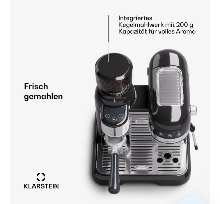Кофемашина Klarstein Bella Café для эспрессо с кофемолкой
