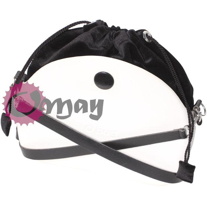 Elegancki organizer OBAG MOON LIGHT worek welur czarny komin OMAY