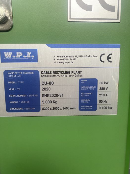 Maszyna do recyklingu cała linia